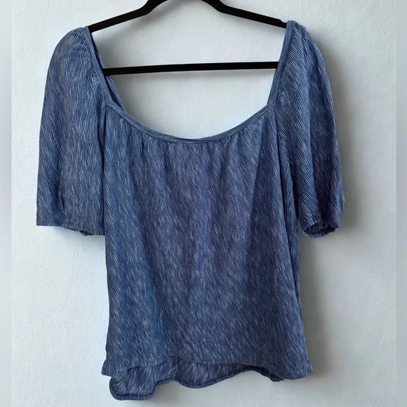 Anthropologie 9-H15 stcl Striped Peasant Blouse - Picture 5 of 6